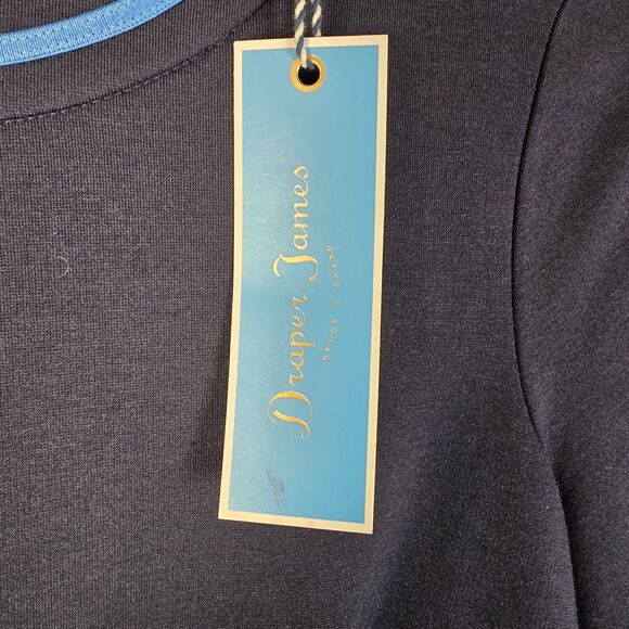 Draper James Dress Womens XS Navy Blue Persley Ponte Fit Flare Old Money Work - Picture 4 of 6